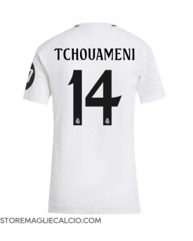 Real Madrid Aurelien Tchouameni #14 Maglia Gara Casa Repliche 2024-25 Donna